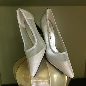 caparros silver heels
